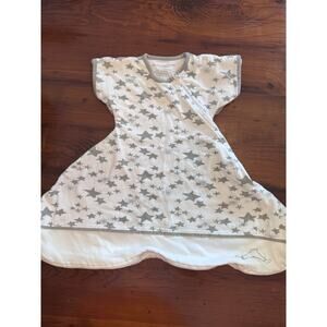 Clickyhips Infant Swaddle Sleep Sack 0-6m Organic Cotton Unisex Gray Stars